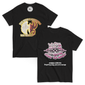Black Nonna’s Law #21 T-shirt, front and back, with ‘Do good move on’ lettering and an angel-and-devil graphic